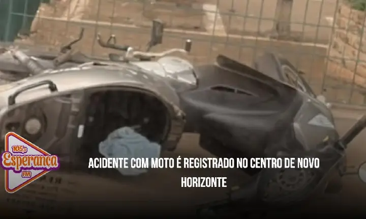 Acidente com moto é registrado no centro de Novo Horizonte