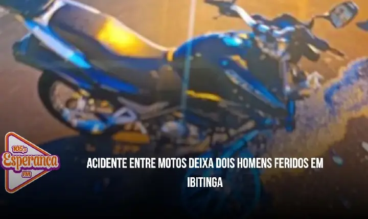 Acidente entre motos deixa dois homens feridos em Ibitinga