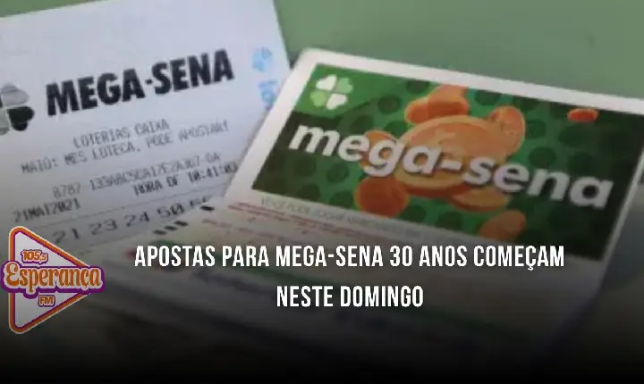 Apostas para Mega-Sena 30 anos começam neste domingo