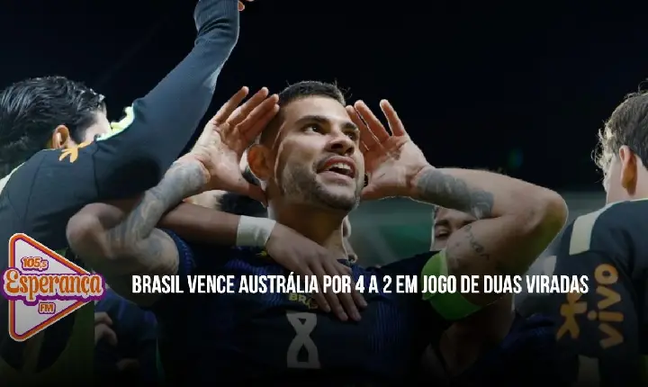 Brasil vence Austrália por 4 a 2 em jogo de duas viradas