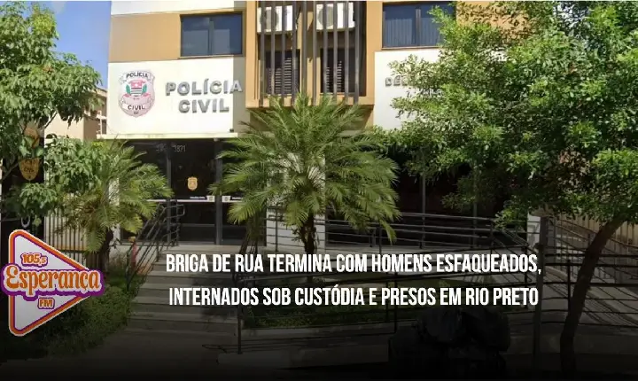 Briga de rua termina com homens esfaqueados, internados sob custódia e presos em Rio Preto