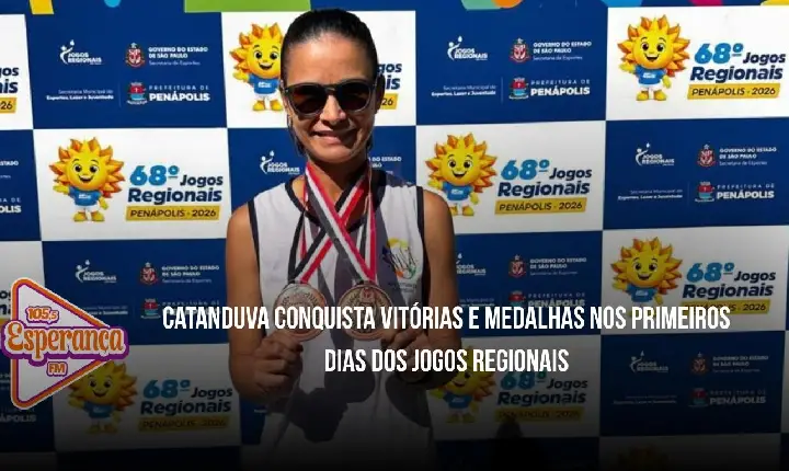 Catanduva conquista vitórias e medalhas nos primeiros dias dos Jogos Regionais