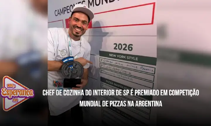 Chef de cozinha do interior de SP é premiado em competição mundial de pizzas na Argentina