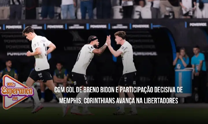 Com gol de Breno Bidon e participação decisiva de Memphis, Corinthians avança na Libertadores