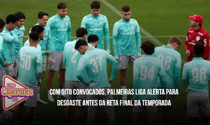 Com oito convocados, Palmeiras liga alerta para desgaste antes da reta final da temporada