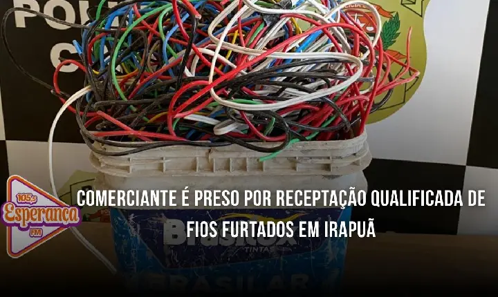 Comerciante é preso por receptação qualificada de fios furtados em Irapuã