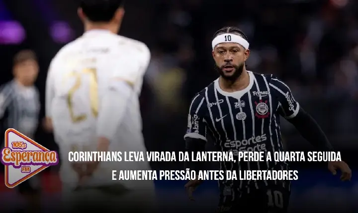 Corinthians leva virada da lanterna, perde a quarta seguida e aumenta pressão antes da Libertadores
