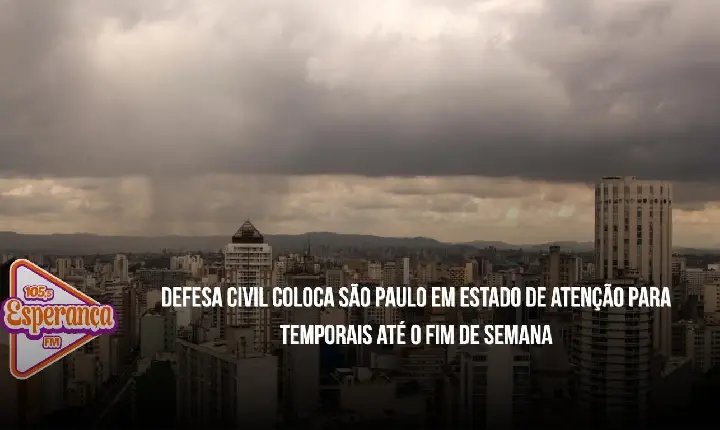 Defesa Civil coloca São Paulo em estado de atenção para temporais até o fim de semana