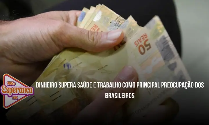 Dinheiro supera saúde e trabalho como principal preocupação dos brasileiros