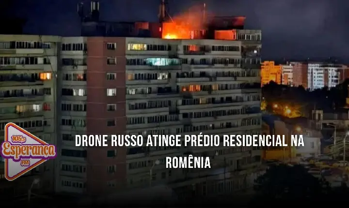 Drone russo atinge prédio residencial na Romênia