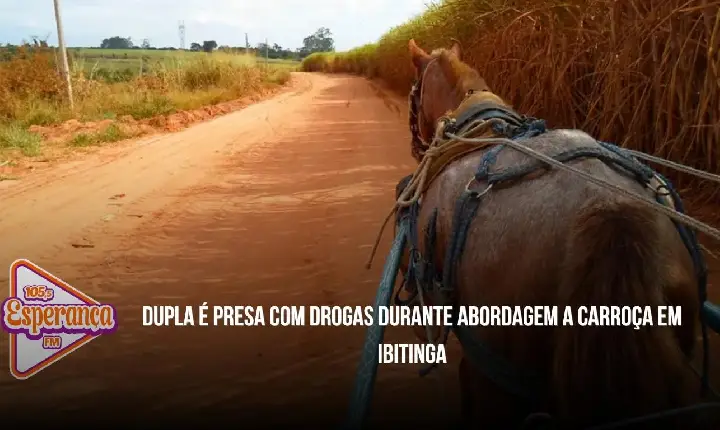 Dupla é presa com drogas durante abordagem a carroça em Ibitinga