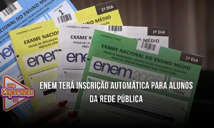 Enem terá inscrição automática para alunos da rede pública