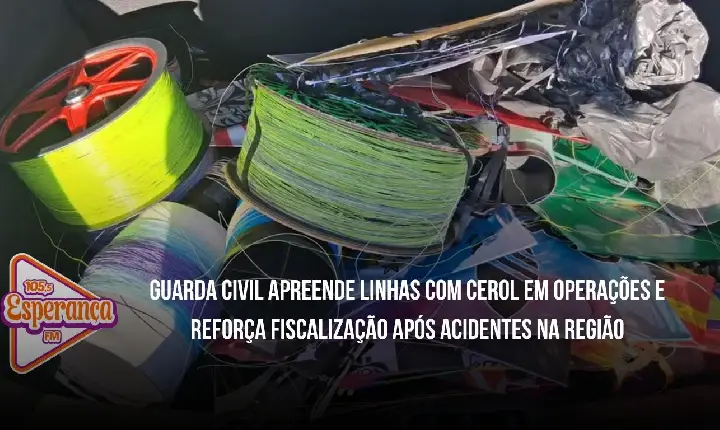 Guarda Civil apreende linhas com cerol em operações e reforça fiscalização após acidentes na região