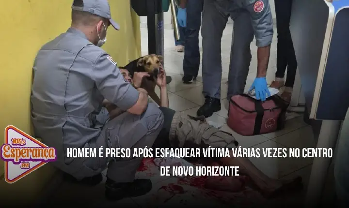 Homem é preso após esfaquear vítima várias vezes no Centro de Novo Horizonte