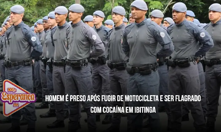 Homem é preso após fugir de motocicleta e ser flagrado com cocaína em Ibitinga