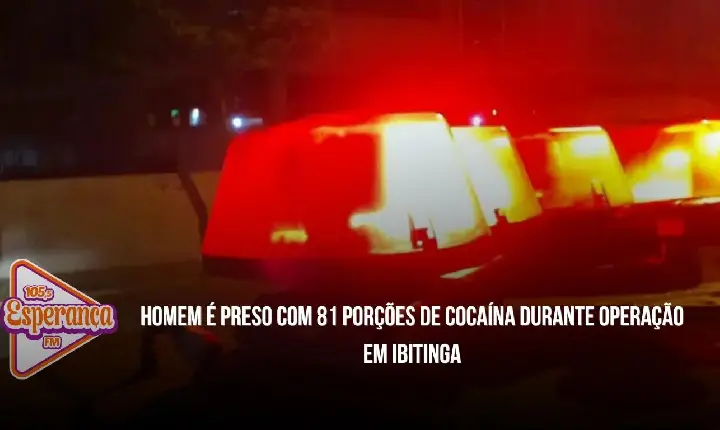 Homem é preso com 81 porções de cocaína durante operação em Ibitinga