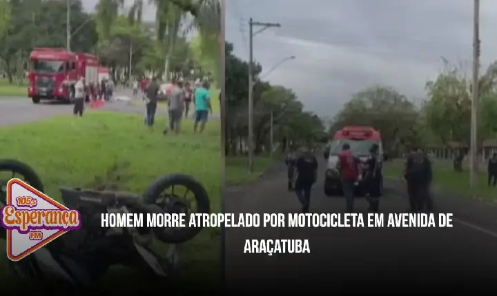 Homem morre atropelado por motocicleta em avenida de Araçatuba