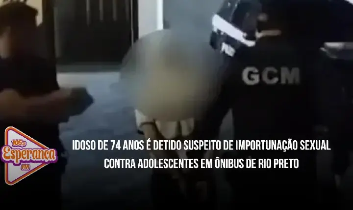 Idoso de 74 anos é detido suspeito de importunação sexual contra adolescentes em ônibus de Rio Preto
