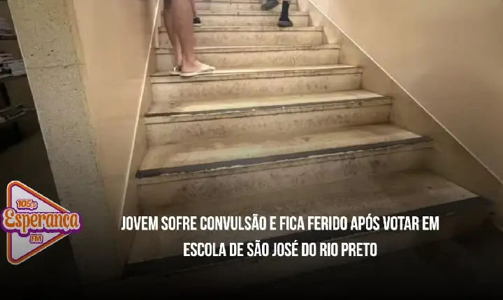 Jovem sofre convulsão e fica ferido após votar em escola de São José do Rio Preto