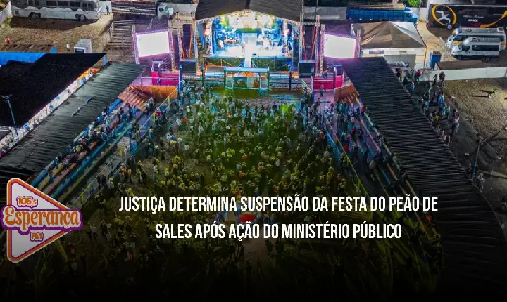 Justiça determina suspensão da Festa do Peão de Sales após ação do Ministério Público