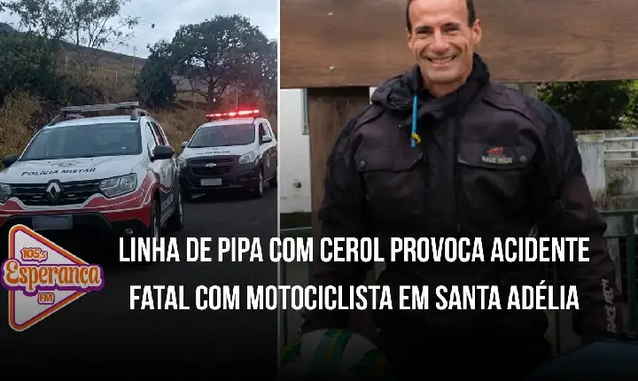 Linha de pipa com cerol provoca acidente fatal com motociclista em Santa Adélia