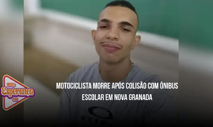 Motociclista morre após colisão com ônibus escolar em Nova Granada