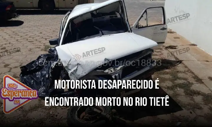 Motorista desaparecido é encontrado morto no Rio Tietê