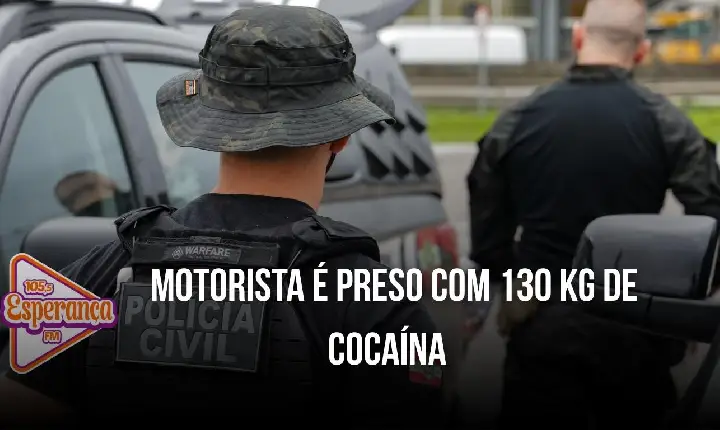 Motorista é preso com 130 kg de cocaí