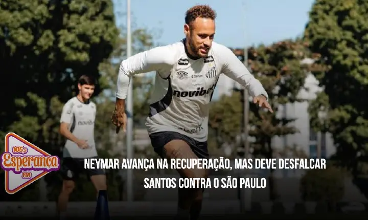 Neymar avança na recuperação, mas deve desfalcar Santos contra o São Paulo