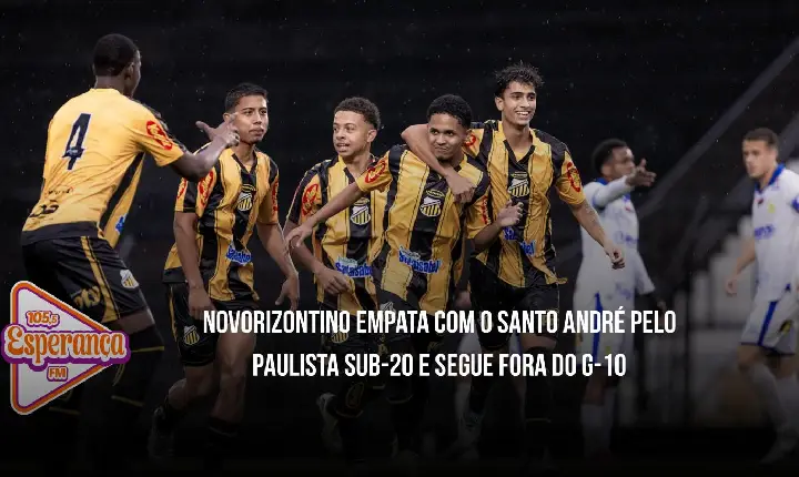 Novorizontino empata com o Santo André pelo Paulista Sub-20 e segue fora do G-10