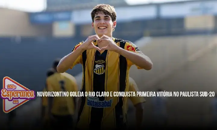 Novorizontino goleia o Rio Claro e conquista primeira vitória no Paulista Sub-20