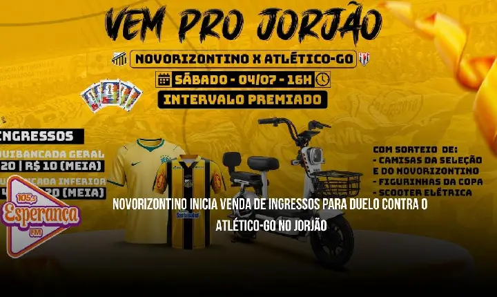 Novorizontino inicia venda de ingressos para duelo contra o Atlético-GO no Jorjão