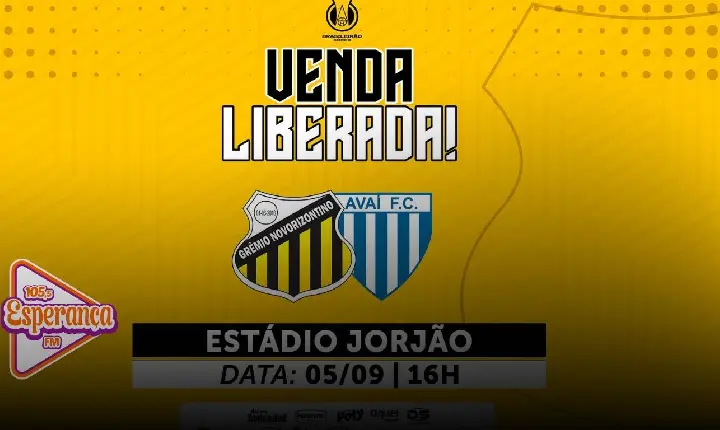 Novorizontino inicia venda de ingressos para duelo contra o Avaí no Jorjão