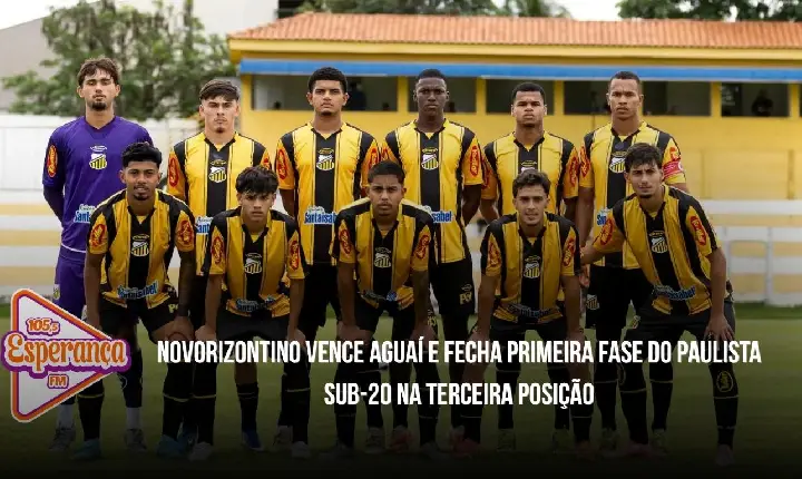 Novorizontino vence Aguaí e fecha primeira fase do Paulista Sub-20 na terceira posição
