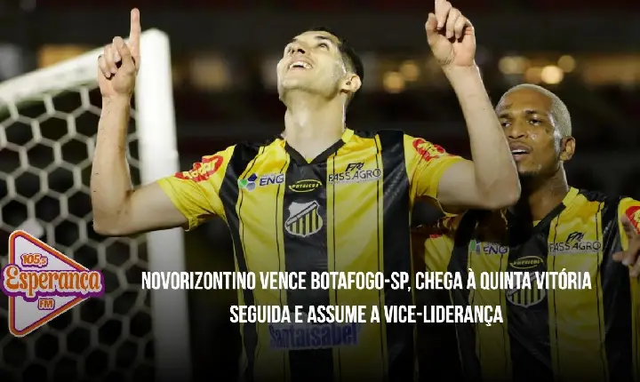 Novorizontino vence Botafogo-SP, chega à quinta vitória seguida e assume a vice-liderança
