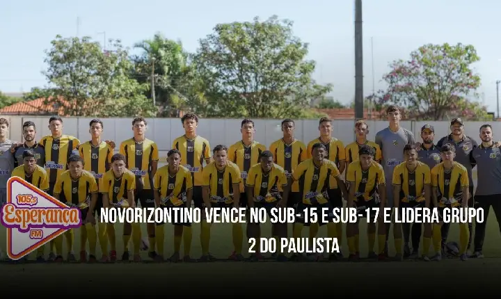 Novorizontino vence no Sub-15 e Sub-17 e lidera Grupo 2 do Paulista