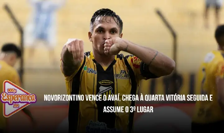 Novorizontino vence o Avaí, chega à quarta vitória seguida e assume o 3º lugar