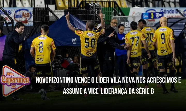 Novorizontino vence o líder Vila Nova nos acréscimos e assume a vice-liderança da Série B