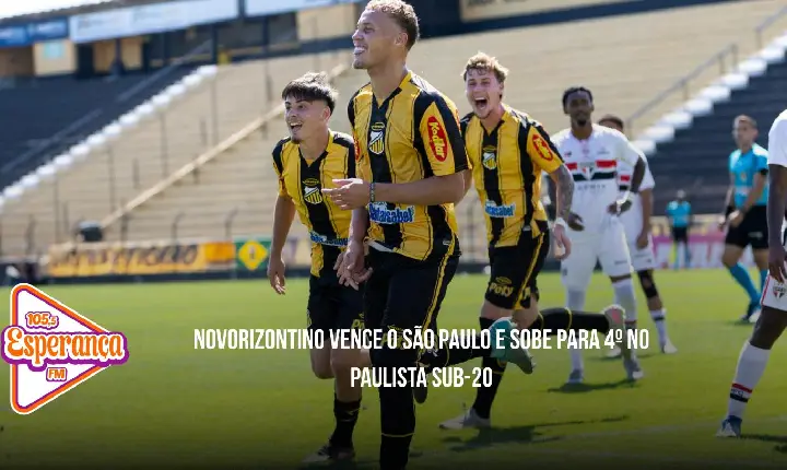 Novorizontino vence o São Paulo e sobe para 4º no Paulista Sub-20