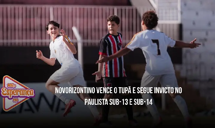 Novorizontino vence o Tupã e segue invicto no Paulista Sub-13 e Sub-14