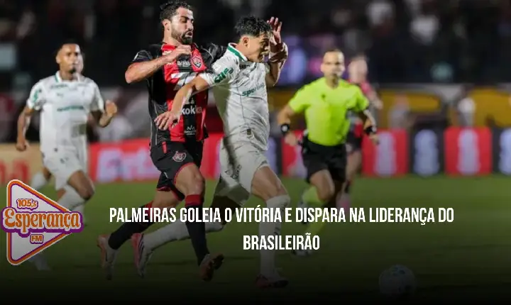 Palmeiras goleia o Vitória e dispara na liderança do Brasileirão