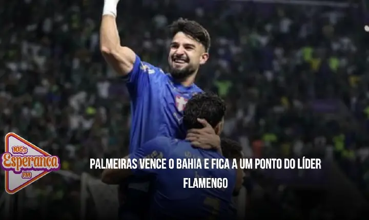 Palmeiras vence o Bahia e fica a um ponto do líder Flamengo
