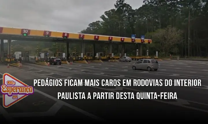 Pedágios ficam mais caros em rodovias do interior paulista a partir desta quinta-feira