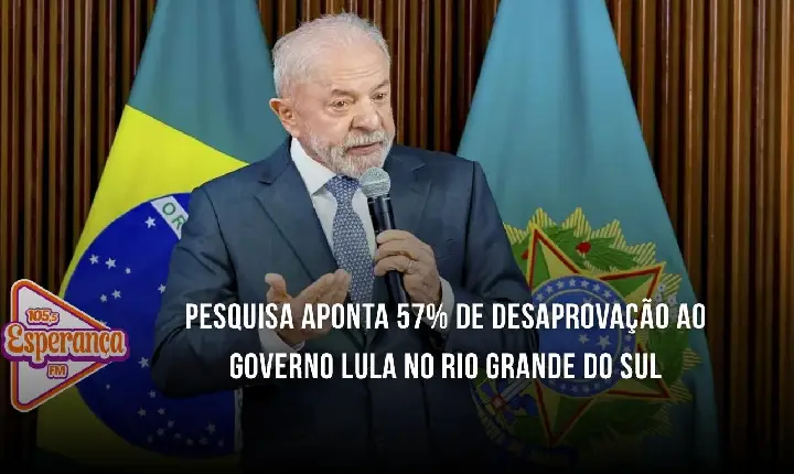 Pesquisa aponta 57% de desaprovação ao governo Lula no Rio Grande do Sul