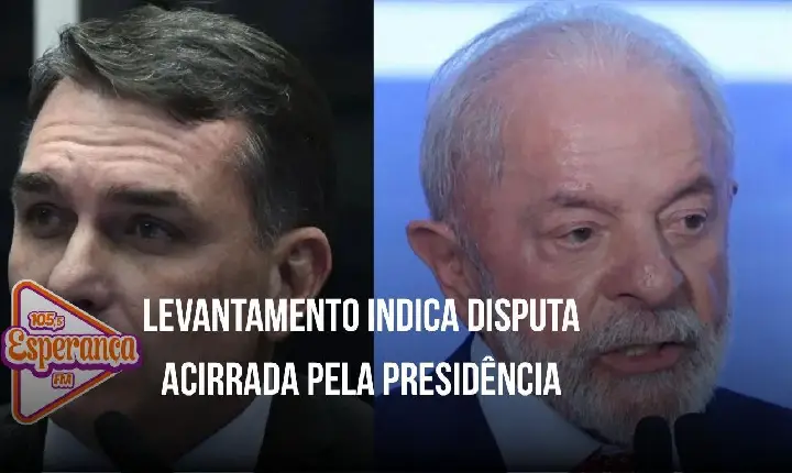 Pesquisa aponta empate entre Flávio e Lula no 2º turno