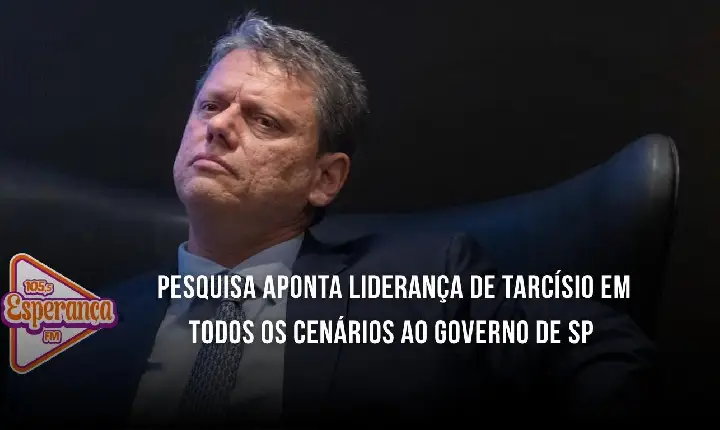 Pesquisa aponta liderança de Tarcísio em todos os cenários ao governo de SP
