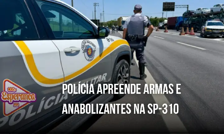 Polícia apreende armas e anabolizantes na SP-310