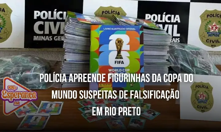 Polícia apreende figurinhas da Copa do Mundo suspeitas de falsificação em Rio Preto