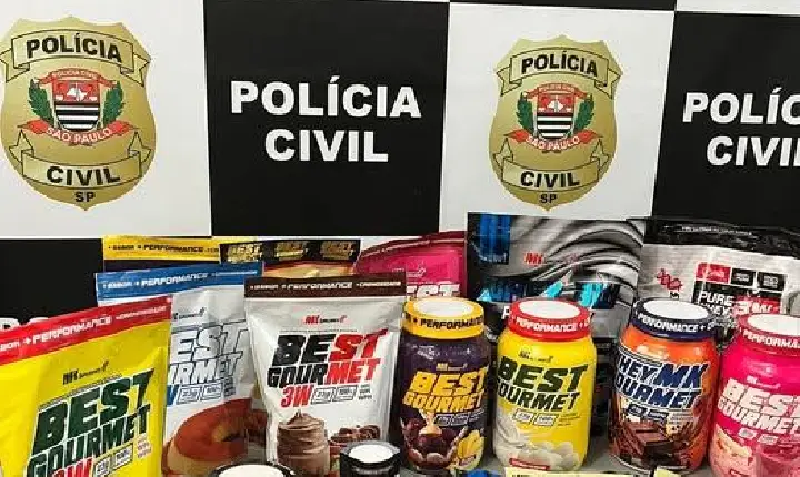 Polícia Civil apreendeu suplementos alimentares supostamente falsificados em Novo Horizonte