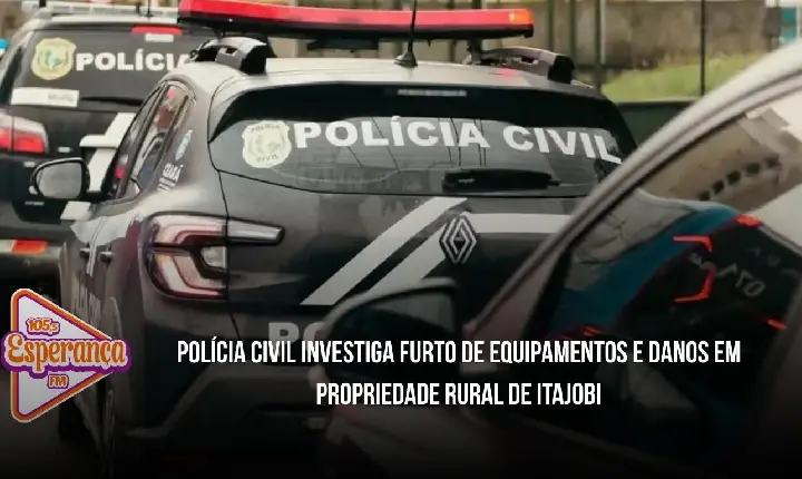 Polícia Civil investiga furto de equipamentos e danos em propriedade rural de Itajobi